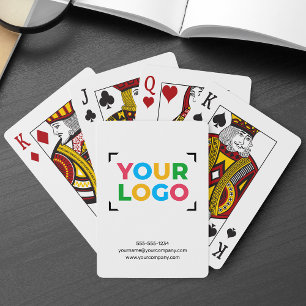 Jeu De Cartes Votre logo ici Marque commerciale propre Blanc