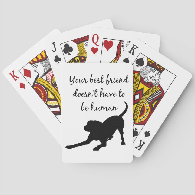 Jeu De Cartes Votre meilleur ami Inspirational Pet Dog Citation  (dos)