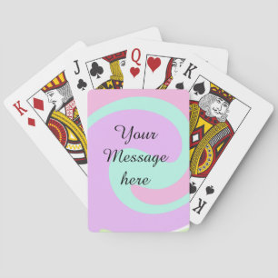 Jeu De Cartes Votre message ici ajouter texte nom monogramme ros