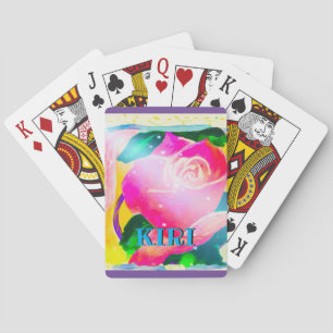 Jeu De Cartes Votre nom avec l'ombre de baisse, faisceaux