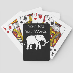 Jeu De Cartes Votre texte Modifier le nom Mots Eléphant blanc