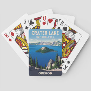 Jeu De Cartes Voyage Ancien Parc National du Lac Crater Oregon