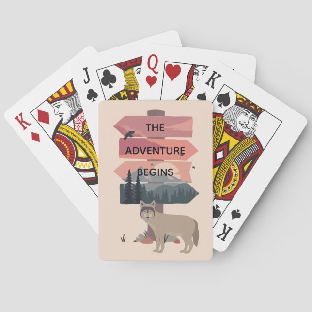 Jeu De Cartes Voyage Aventure Début Voyage Poster sauvage (dos)