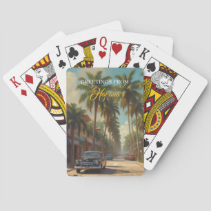 Jeu De Cartes Voyage Cuba vintage - Salutations de La Havane