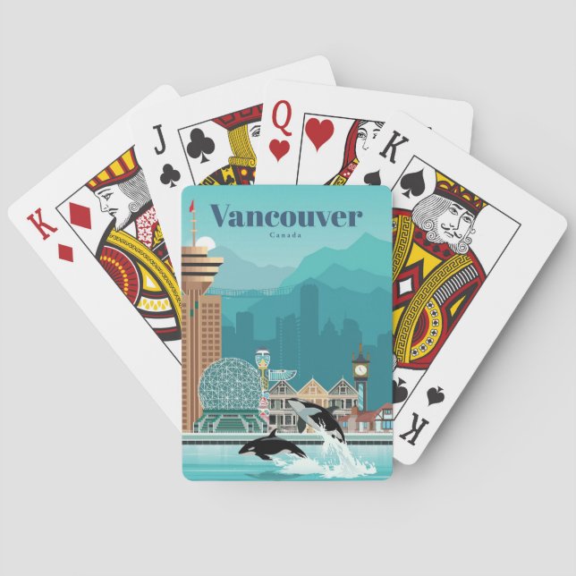 Jeu De Cartes Voyage D'Art Voyage À Vancouver (dos)