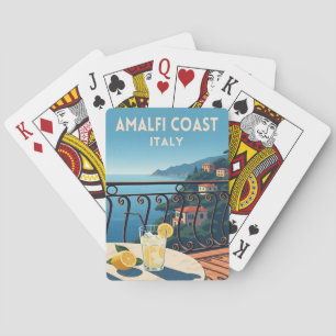 Jeu De Cartes Voyage Rétro Vintage Côte Amalfitaine Italie Paysa