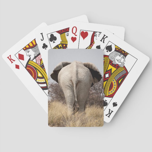 Jeu De Cartes Vue arrière d'éléphant (dos)