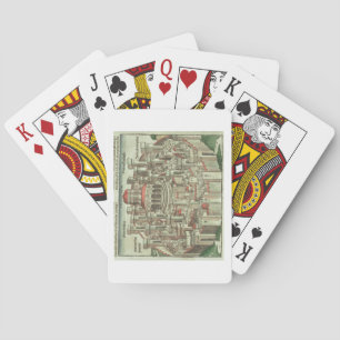 Jeu De Cartes Vue de la ville fortifiée de Jérusalem montrant le