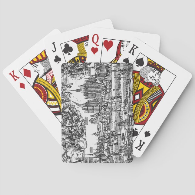 Jeu De Cartes Vue générale de Cologne, 1531 (gravure) (p/p pho (dos)