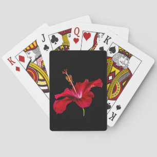Jeu De Cartes Vue latérale de l'Hibiscus rouge