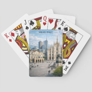 Jeu De Cartes Vue minimale de Milan Italie monuments