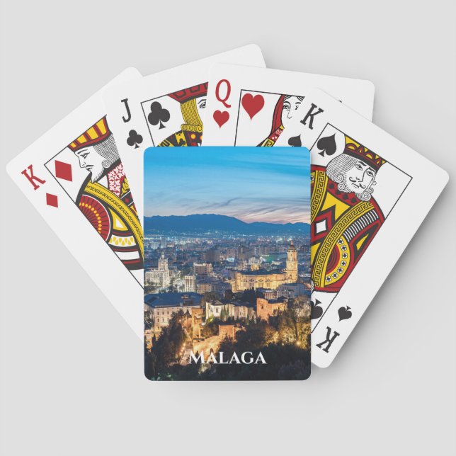 Jeu De Cartes Vue nocturne de la cathédrale de Malaga à Malaga,  (dos)