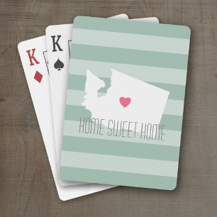 Jeu De Cartes Washington Map Accueil Amour de l'État avec le coe
