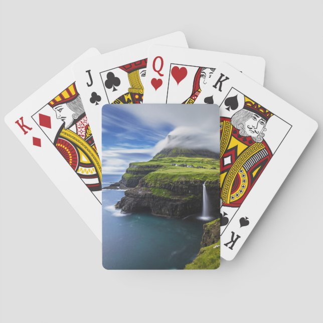 Jeu De Cartes Waterfalls | Faroe Islands, Denmark (dos)