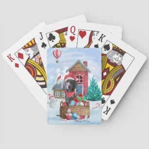 Jeu De Cartes Weimaraner Chien dans la neige Maison de Chien de 