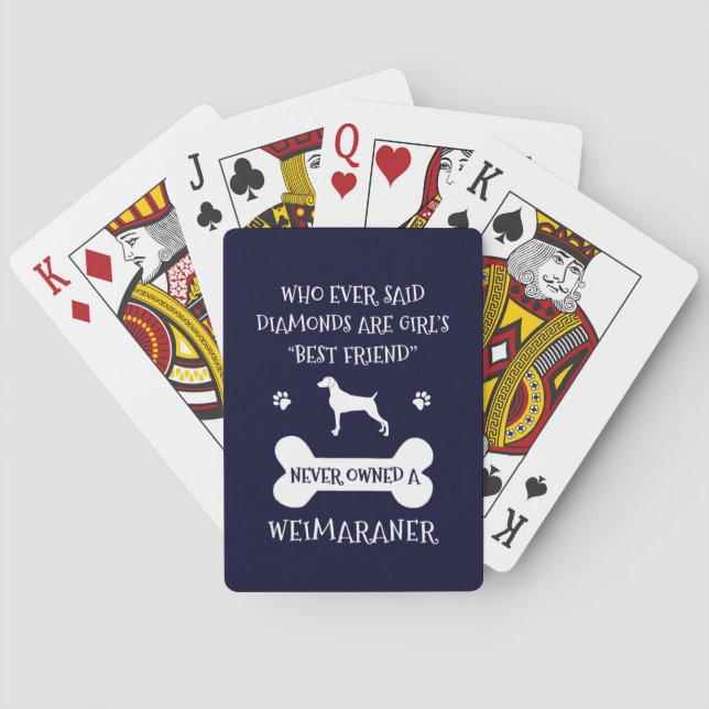 Jeu De Cartes Weimaraner chien meilleur ami (dos)