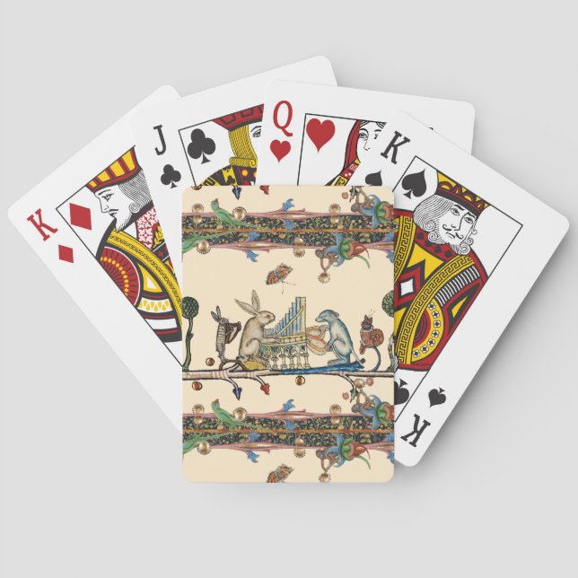 Jeu De Cartes WEIRD MÉDIÉVAL DE LA MUSIQUE, Lapin, Chien (dos)