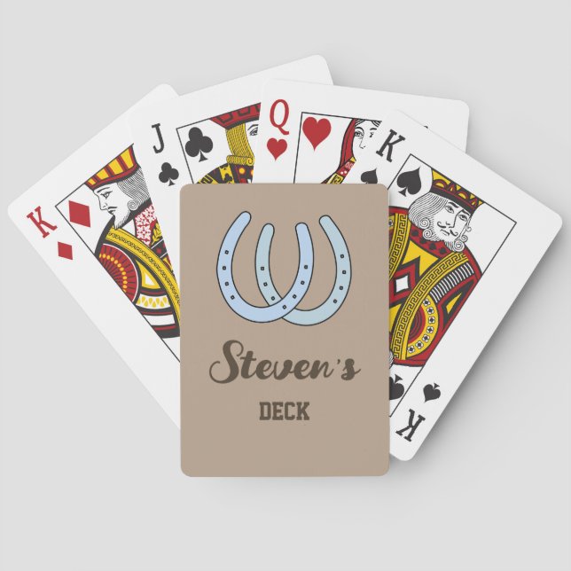 Jeu De Cartes Western Horseshoe Cartes de jeu personnalisées (dos)