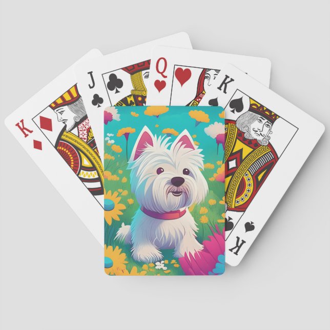 Jeu De Cartes Westie jouer aux cartes (dos)