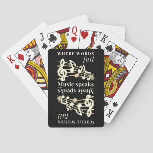 Jeu De Cartes WHERE WORDS FAIL MUSIC PARLE un don inspirant