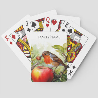 Jeu De Cartes Whimsical Bird & Apple Delight Playing Cards