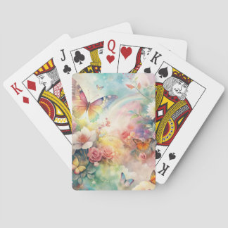 Jeu De Cartes Whimsical Butterflies and Flowers