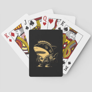 Jeu De Cartes Whimsigoth Cyborg Shark Art Vintage Design
