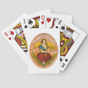 Jeu De Cartes Whiskey Advertising Étiquette, Vers 1860.