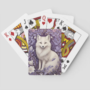 Jeu De Cartes White Arctic Fox Lavender William Morris Fleurs