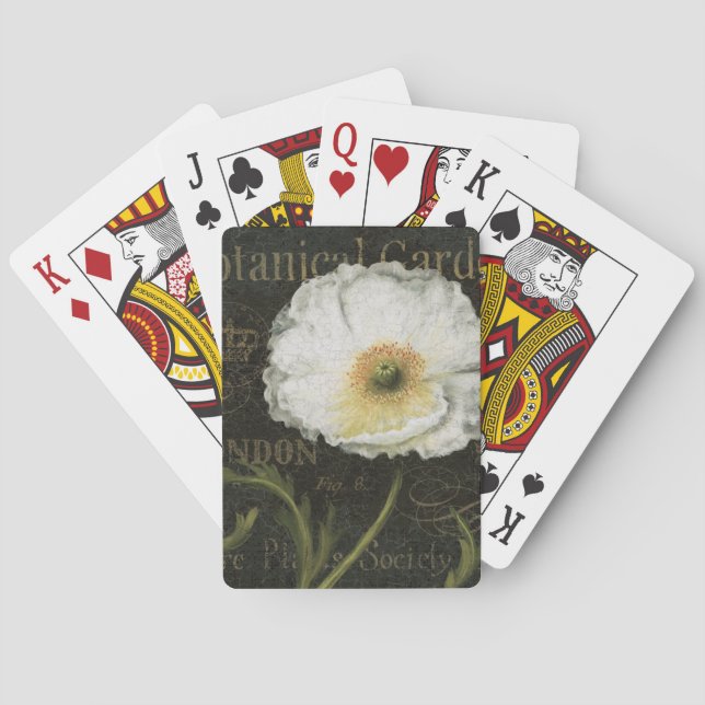 Jeu De Cartes White Blossoms and Leaves (dos)