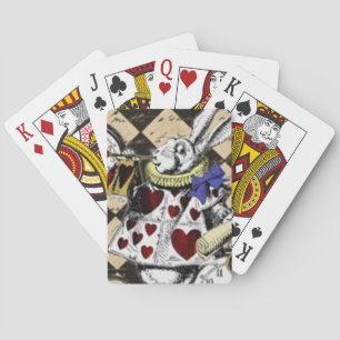 Jeu De Cartes White Rabbit Alice in Wonderland Jouer des cartes!
