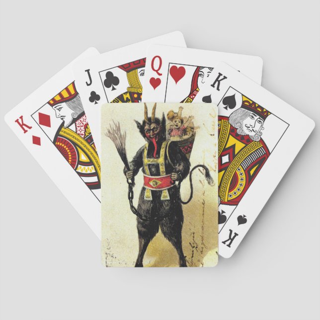 Jeu De Cartes Wicked Krampus Scary Demon Holiday Christmas Xmas (dos)