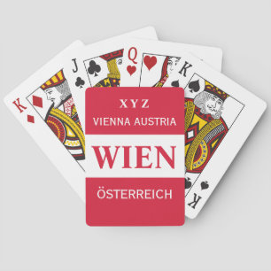 Jeu De Cartes Wien - Vienne personnalisées monogramme jouer cart