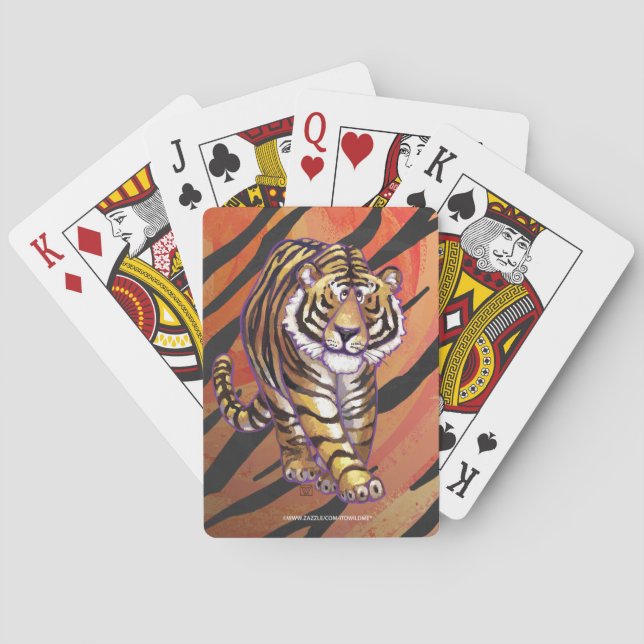 Jeu De Cartes Wild Me Tiger Hot orange et noir (dos)