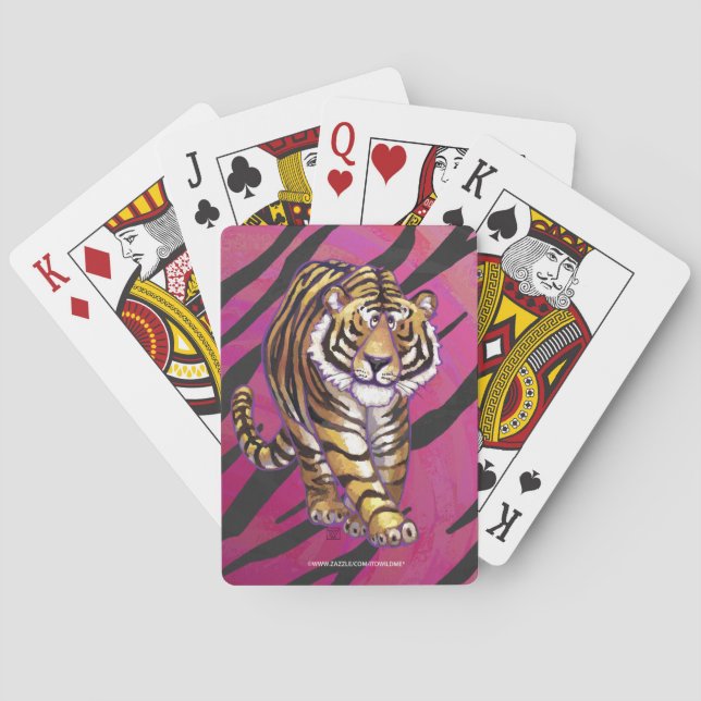 Jeu De Cartes Wild Me Tiger noir et rose (dos)