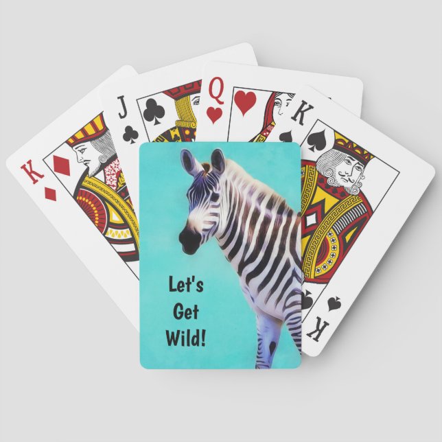Jeu De Cartes Wild Zebra Art Plaisir Jouer Cartes De Poker (dos)