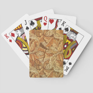 Jeu De Cartes William Morris Acanthus Brown Feuilles d'automne