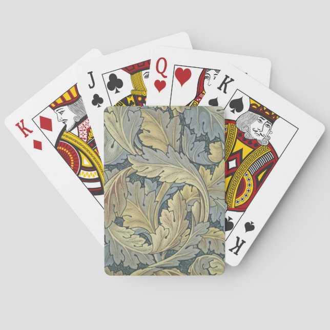 Jeu De Cartes William Morris Acanthus Feuille Floral Art Nouveau (dos)
