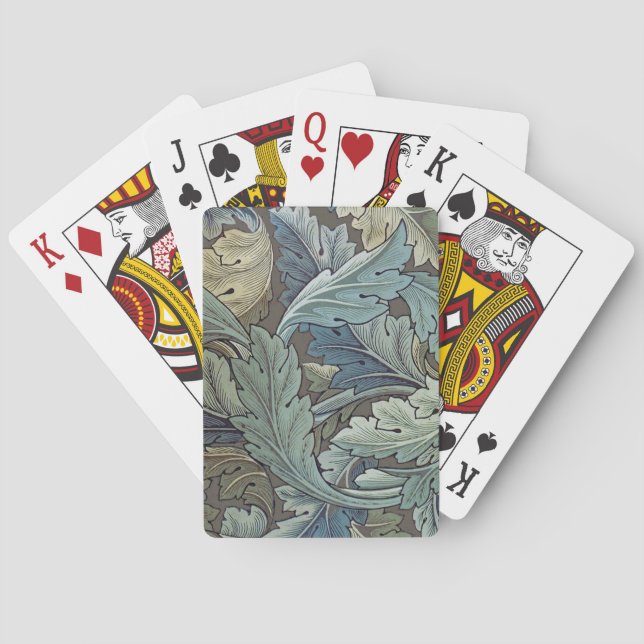 Jeu De Cartes William Morris Acanthus Sage Fleur Floral Botaniqu (dos)