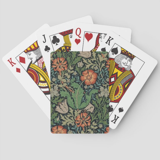 Jeu De Cartes William Morris Compton Fond d'écran classique (dos)