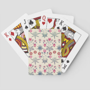 Jeu De Cartes William Morris Daisy Motif floral Orange rouge