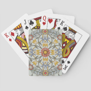 Jeu De Cartes William Morris Floral Circle Flower Illustration