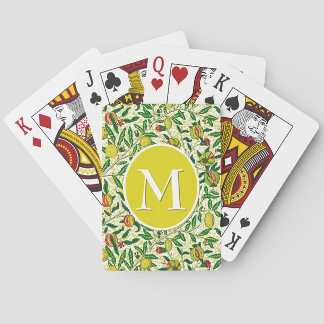 Jeu De Cartes William Morris Fruit exotique, Citron (dos)