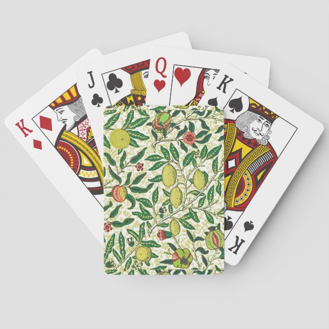 Jeu De Cartes William Morris Fruit exotique, Citron jaune  (dos)