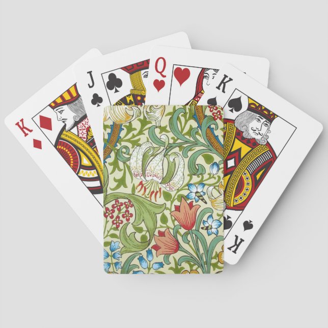 Jeu De Cartes William Morris Garden Lily Fine Wallpaper (dos)