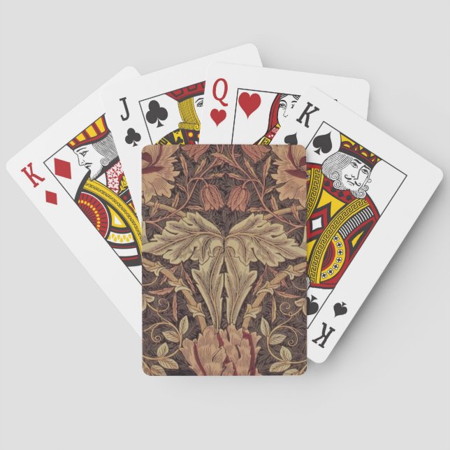 Jeu De Cartes William Morris Honeysuckle Classic English Art (dos)