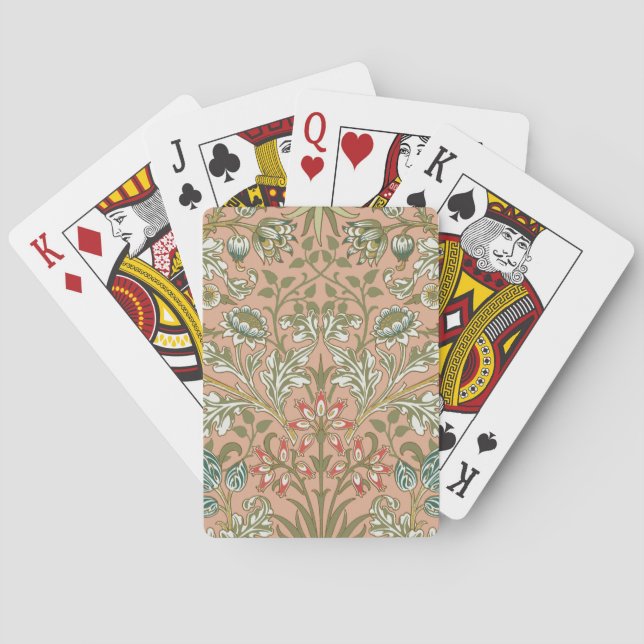 Jeu De Cartes William Morris Hyacinth Flower Rose Art (dos)