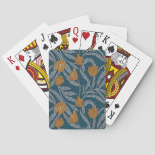 Jeu De Cartes William Morris Inspiré Motif Floral Sombre