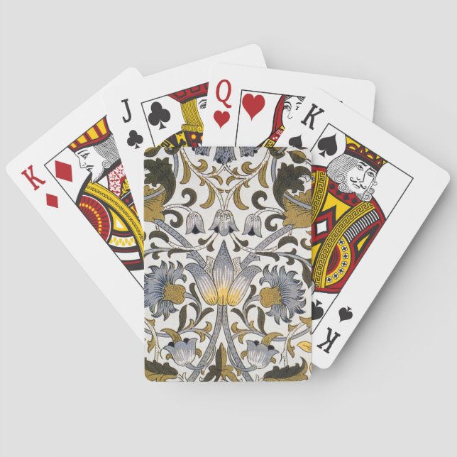 Jeu De Cartes William Morris Lodden Fleur florale (dos)