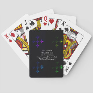 Jeu De Cartes William Shakespeare Citation de sagesse